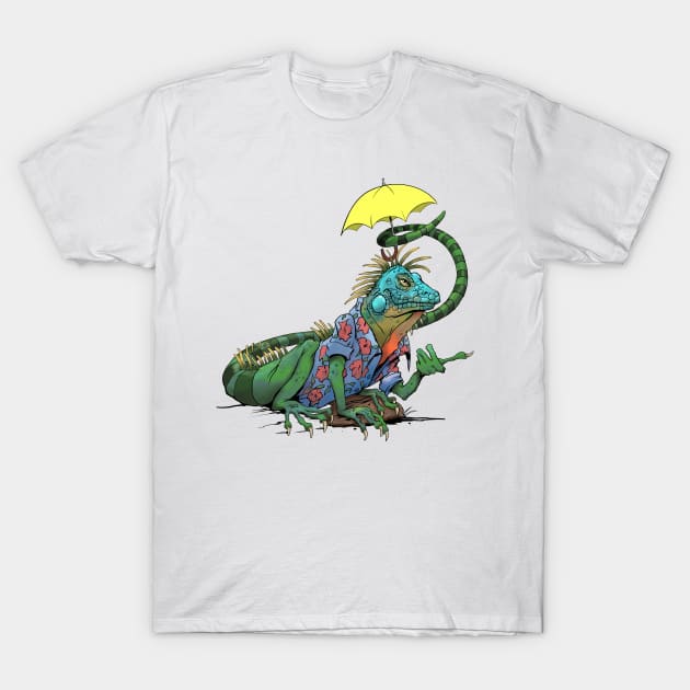 Iguana snorkeling T-Shirt by Tony Morgan